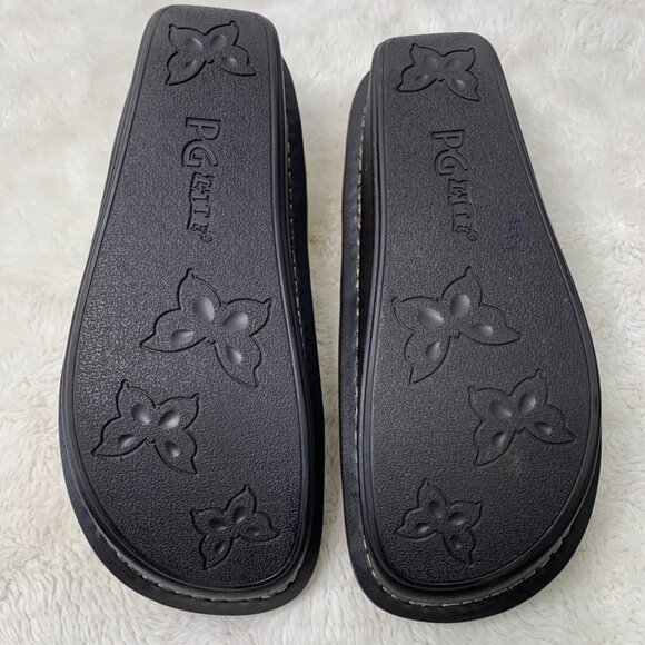 Alegria ALG-513 Women's Classic Beige Gold Leather Mules Slip On Clogs Size 39 - Picture 11 of 13